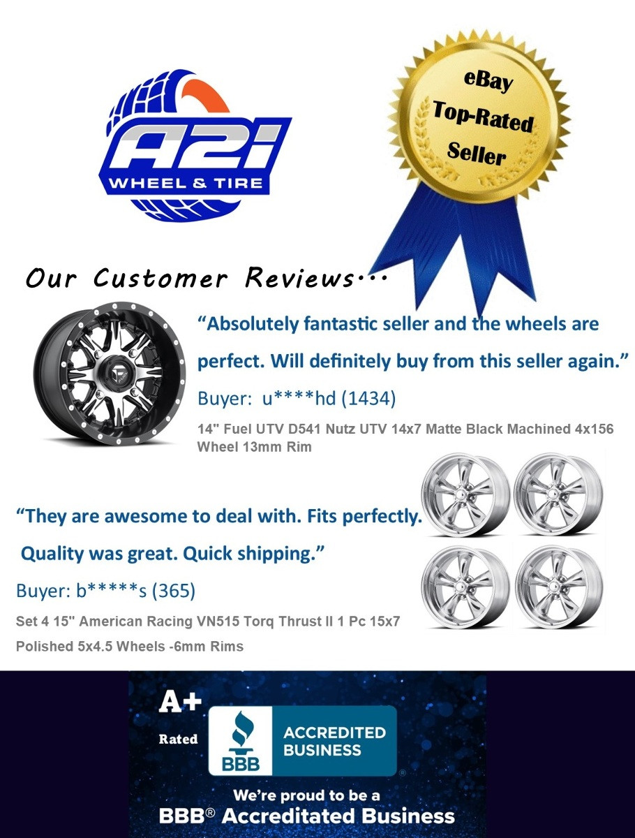 Set 4 American Racing VN515 Torq Thrust II 22x9 5x4.5 Polished Wheels 22" 15mm